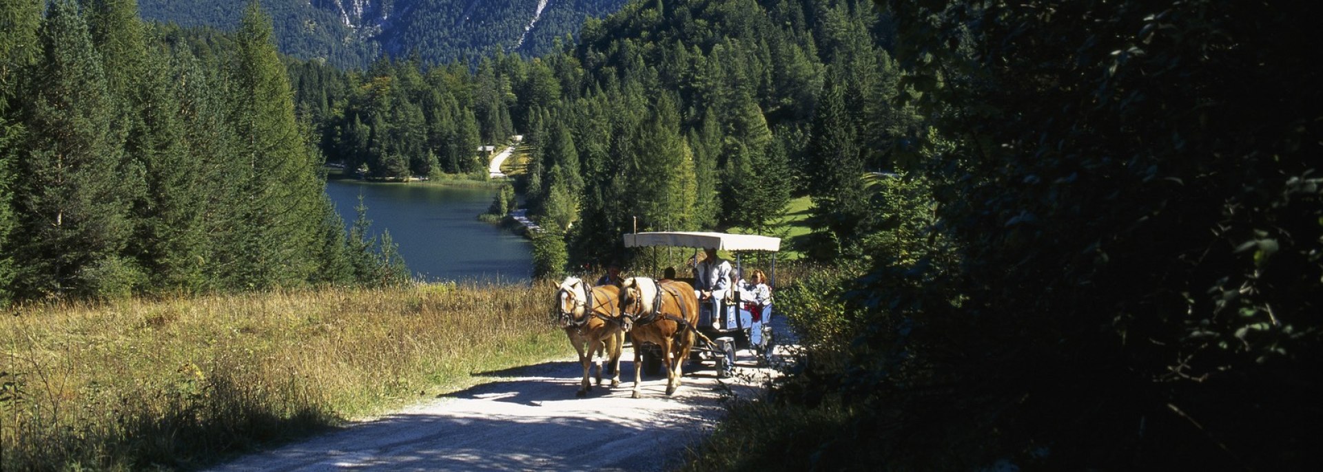 Carriage rides past lakes, mountains and alpine meadows, © Alpenwelt Karwendel | Wolfgang Ehn