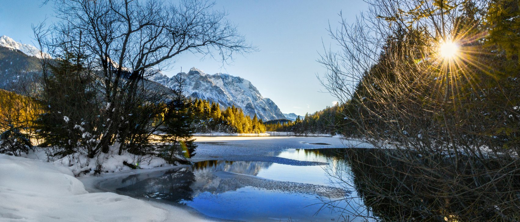 Abendstimmung am Stausee, © Alpenwelt Karwendel | Wera Tuma Abendstimmung am Stausee, © Alpenwelt Karwendel | Wera Tuma