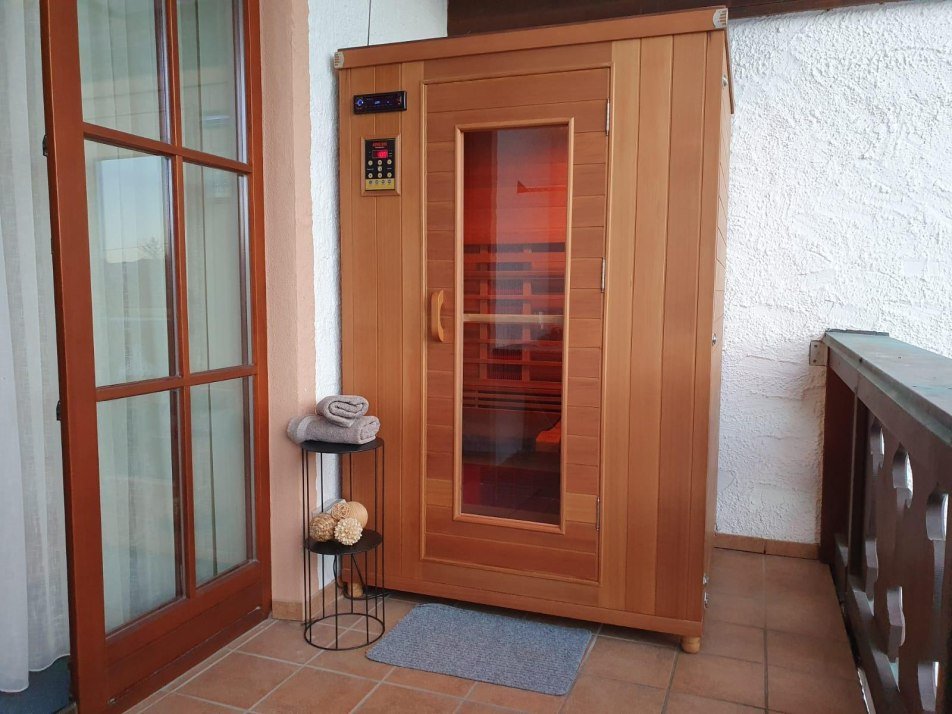 Infrared cabin on the balcony