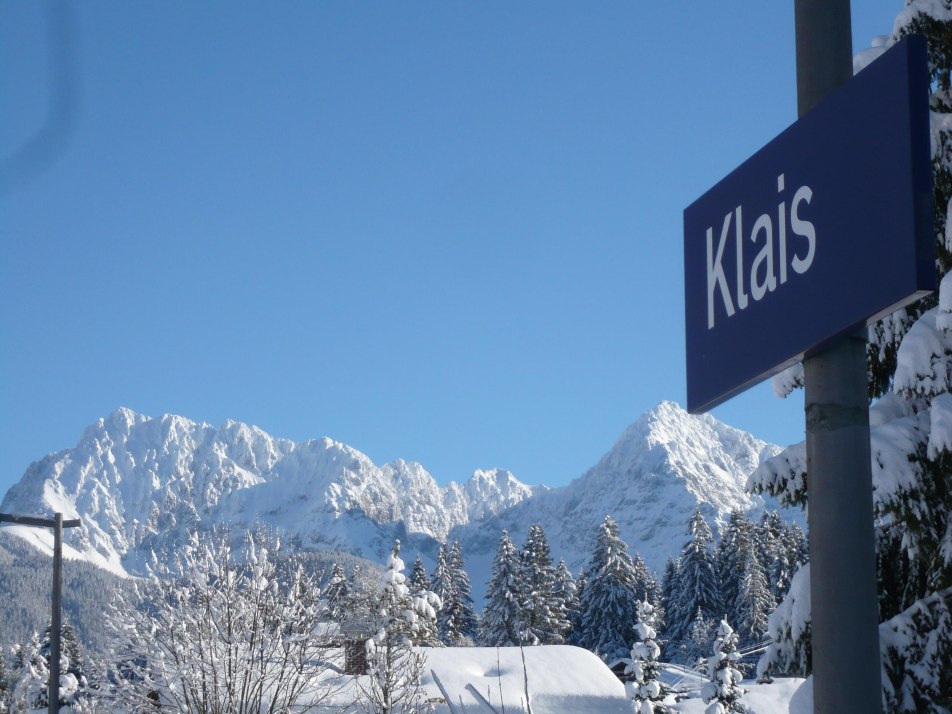 Blick vom Bahnhof Klais