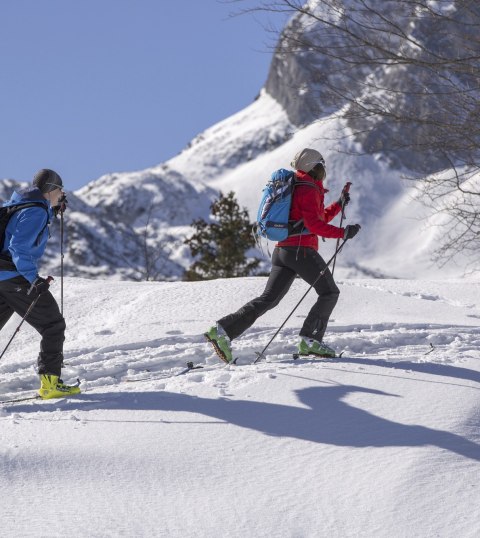 Unterwegs auf der K2 Skitourenroute am Kranzberg, © Alpenwelt Karwendel | Best of Winter_Thomas Bichler 