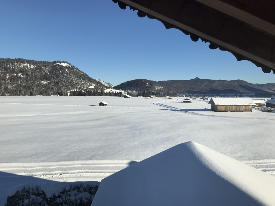 Blick vom Schlafzimmer nach Wallgau