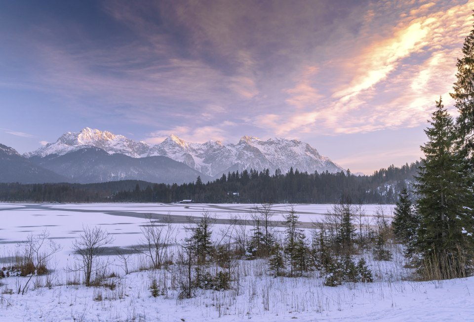 Aussichten am winterlichen Barmsee bei Krün, © Alpenwelt Karwendel | Rosemarie Karg