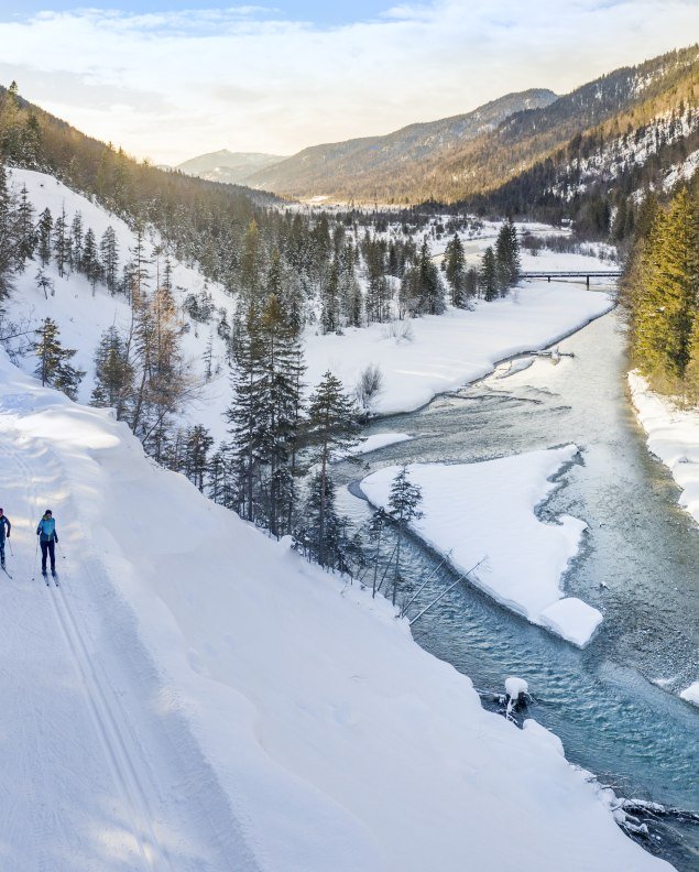 Langlaufen auf der Kanadaloipe, © Alpenwelt Karwendel | Oberbayern.de | Peter v. Felbert