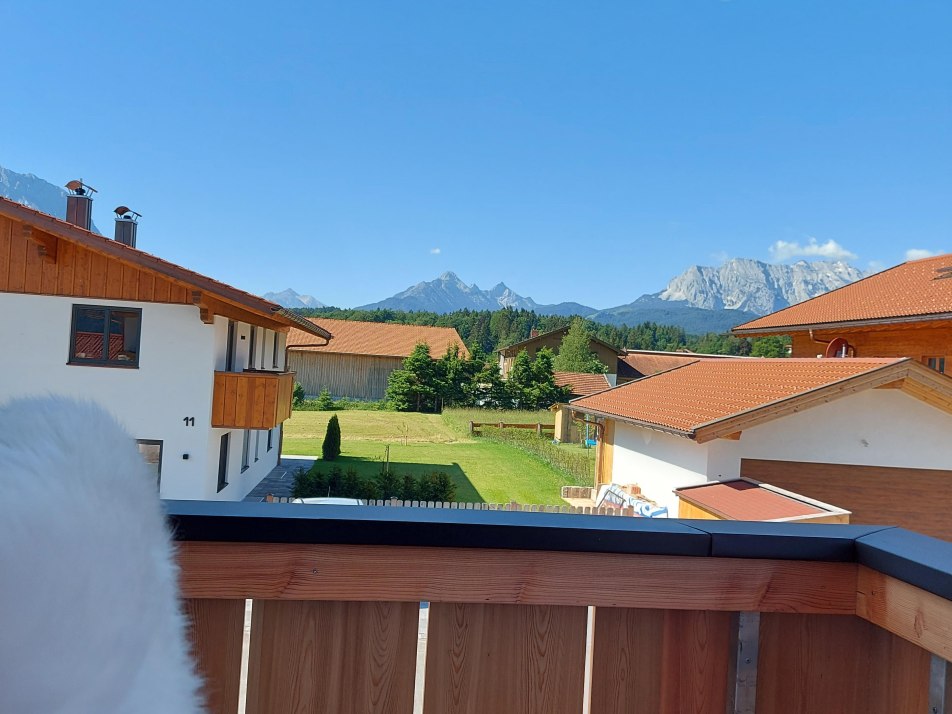 Blick vom Südbalkon Ferienwohnung 1 Süd/West