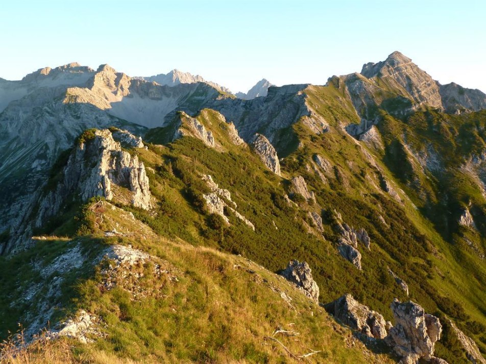 Soierngebrige kurz vor Sonnenuntergang