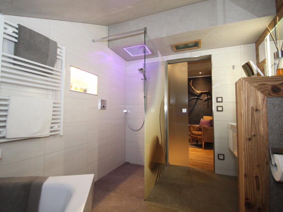 Bathroom  with shower and bath.