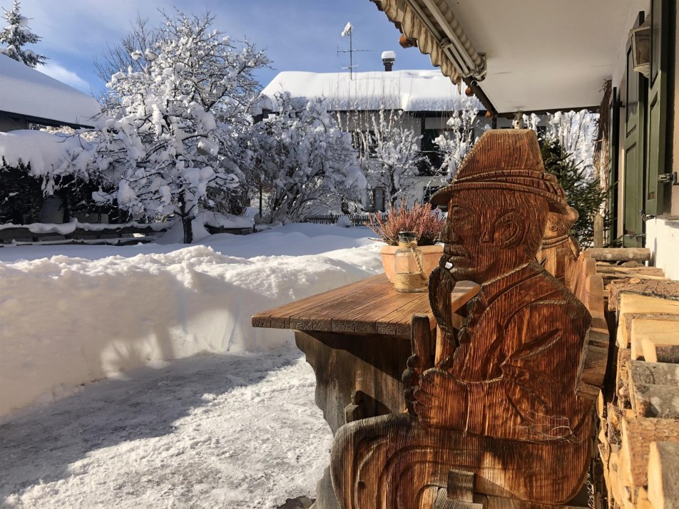 Sonnenterrasse, Landhaus Elisabeth, Winter, Krün