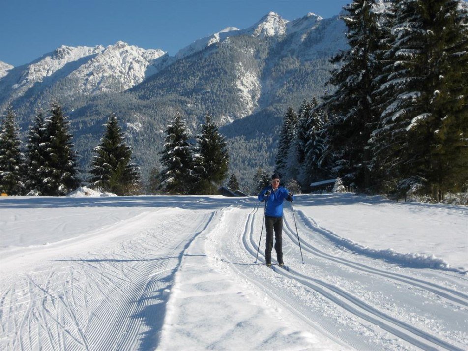 Langlaufloipe Krün Richtung Barmsee, © Schädler