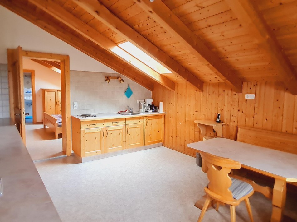 Ferienwohnung Karwendel - Wohnküche, © Isarhof