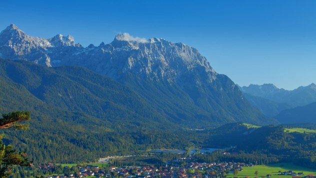 Panoramablick von Krün Richtung Karwendelgbirge, © Alpenwelt Karwendel | Hubert Hornsteiner