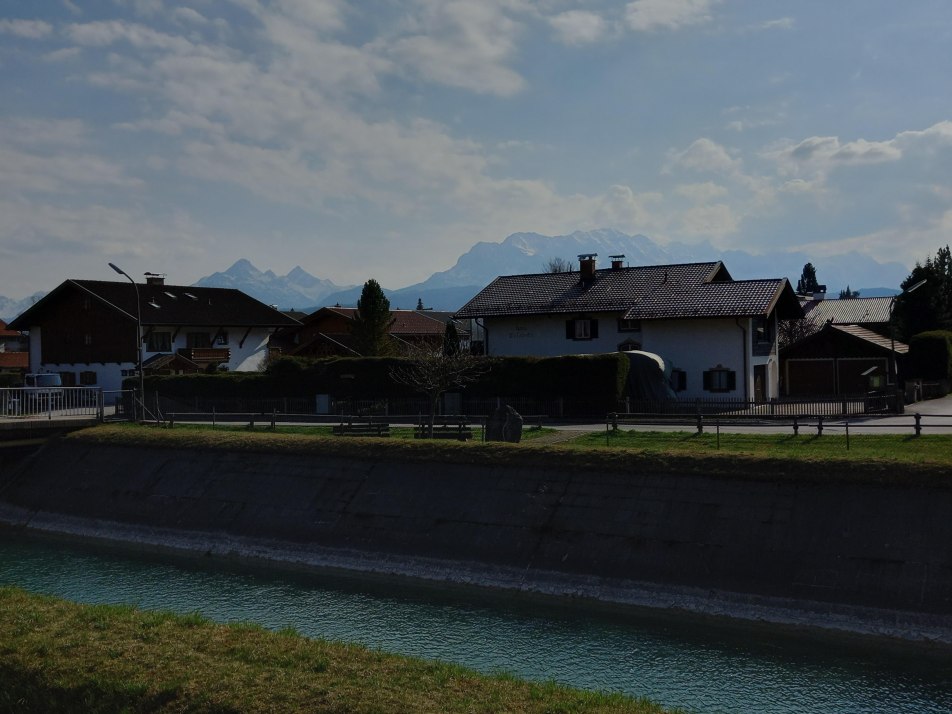 Aussicht Isarkanal, Wetterstein