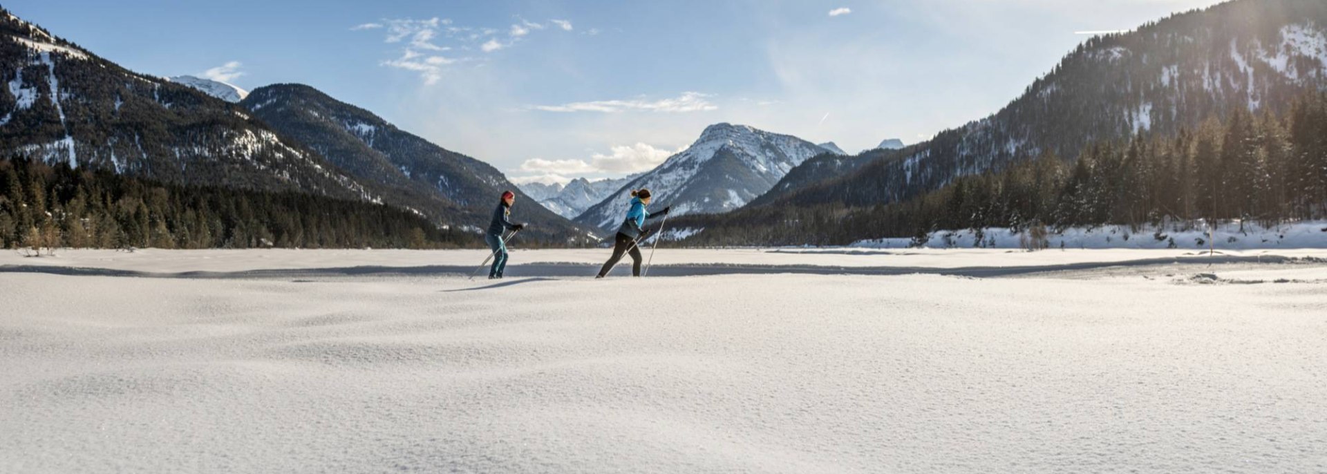 Die Loipen in der Alpenwelt Karwendel zählen zu den schönsten in Bayern, © Oberbayern.de | Foto: Peter v. Felbert