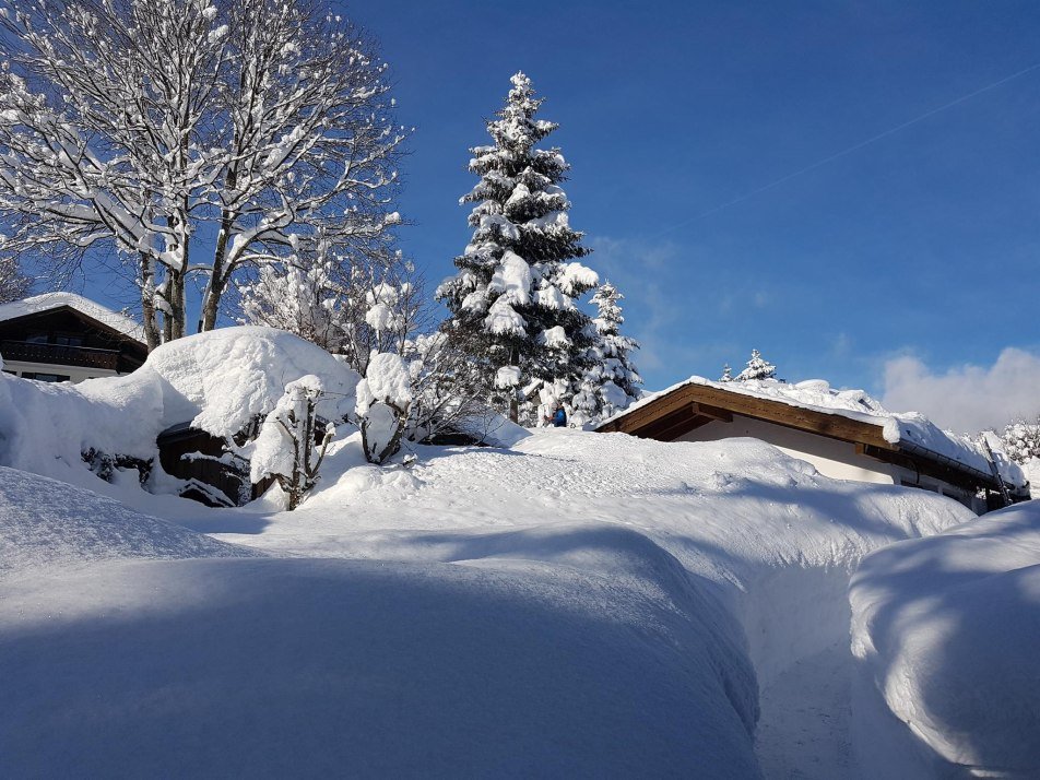 Winter Gartenblick Ferienwohnung Soiernblick Krün
