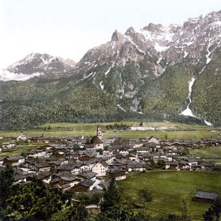 Mittenwald an der Isar um 1900, © Alpenwelt Karwendel | Franz-Paul Reindl