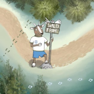 Waldfroh - Illustration von karlmeise, © karlmeise