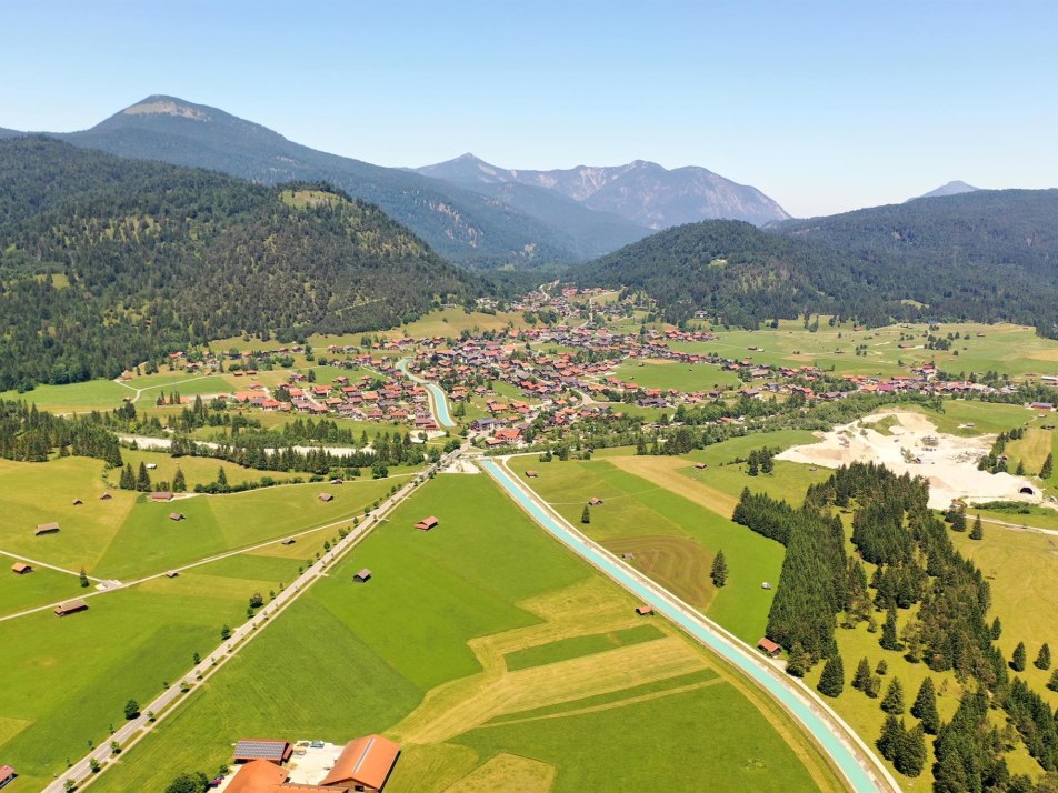 Blick auf Wallgau