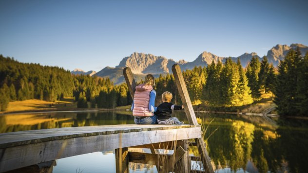 Naturerlebnisse für jung und alt - hier am Geroldsee, © Alpenwelt Karwendel | Paul Wolf