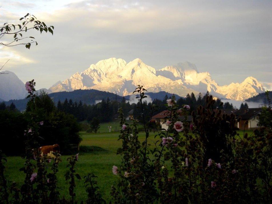 Blick auf die herbstliche Alpspitze