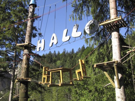 The climbing garden at the campsite Isarhorn near Mittenwald welcomes you., © Alpenwelt Karwendel |Bergschule Alpenwelt Karwendel