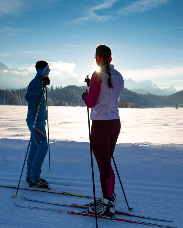 Sonnige Loipen mit bestem Panorama finden Sie in der Alpenwelt Karwendel zu genüge., © Alpenwelt Karwendel | Kriner & Weiermann