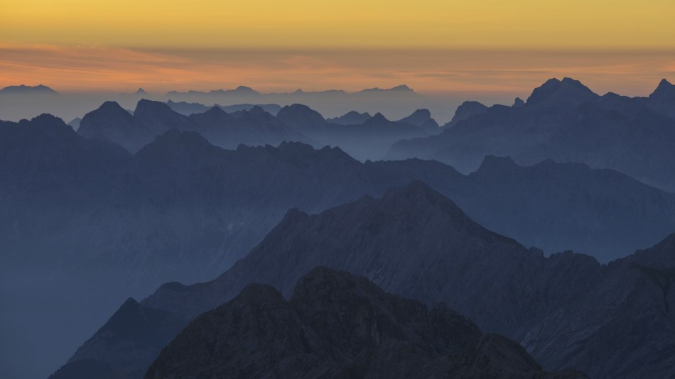 Blick von der Zugspitze bei Garmisch-Partenkirchen in Richtung Karwendel, © Alpenwelt Karwendel | Wolfgang Ehn