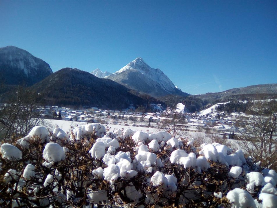 Blick vom Balkon im Winter