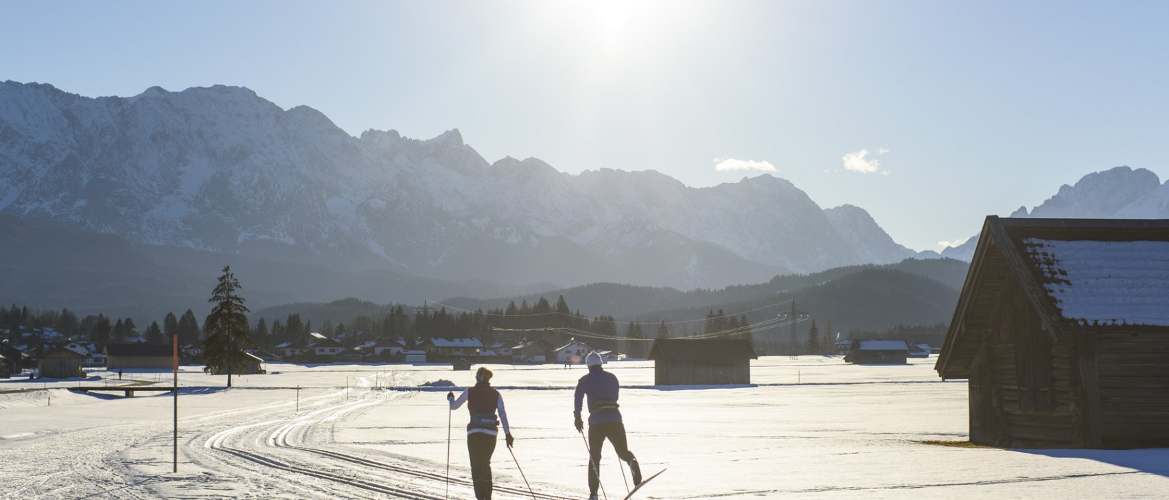 Langlauf zwischen Wallgau und Krün, © Alpenwelt Karwendel | Wolfgang Ehn