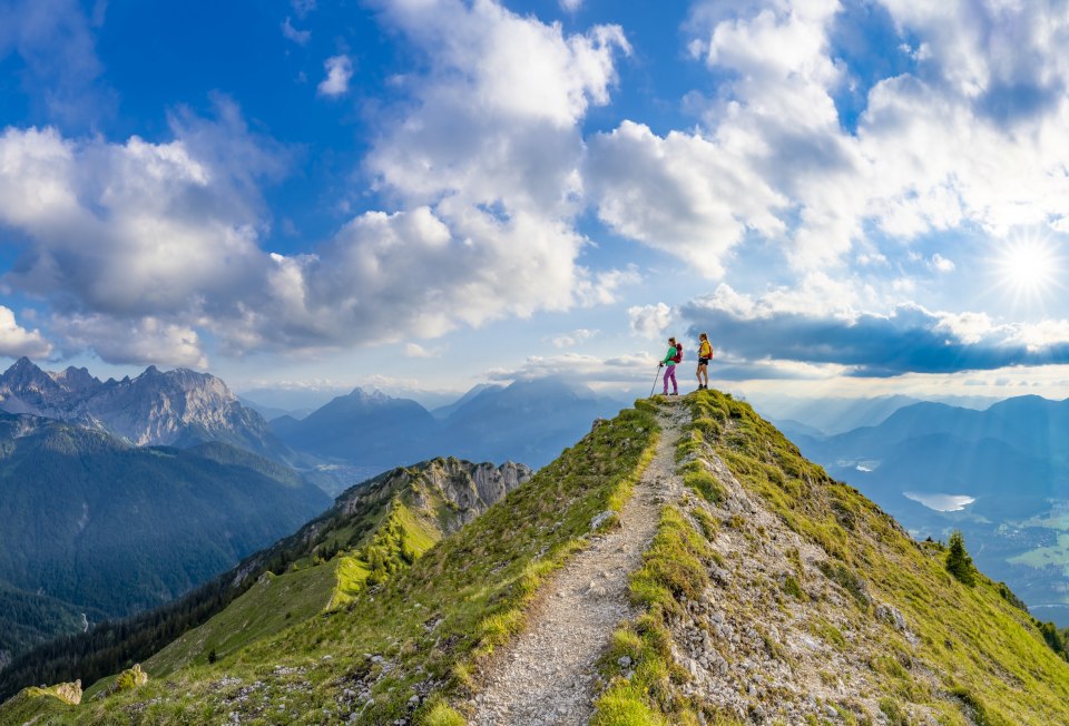 Views in the Karwendel area during a hike on the Seinskopf above Krün, © Alpenwelt Karwendel | Kriner & Weiermann