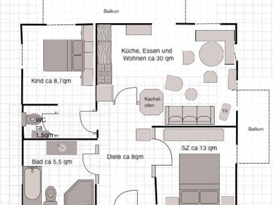 nicht massstabsgerechter Grundriss2