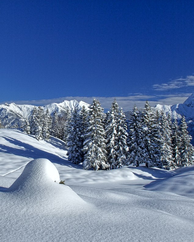 Kranzbergpanorma im Winter, © Alpenwelt Karwendel | Hubert Hornsteiner