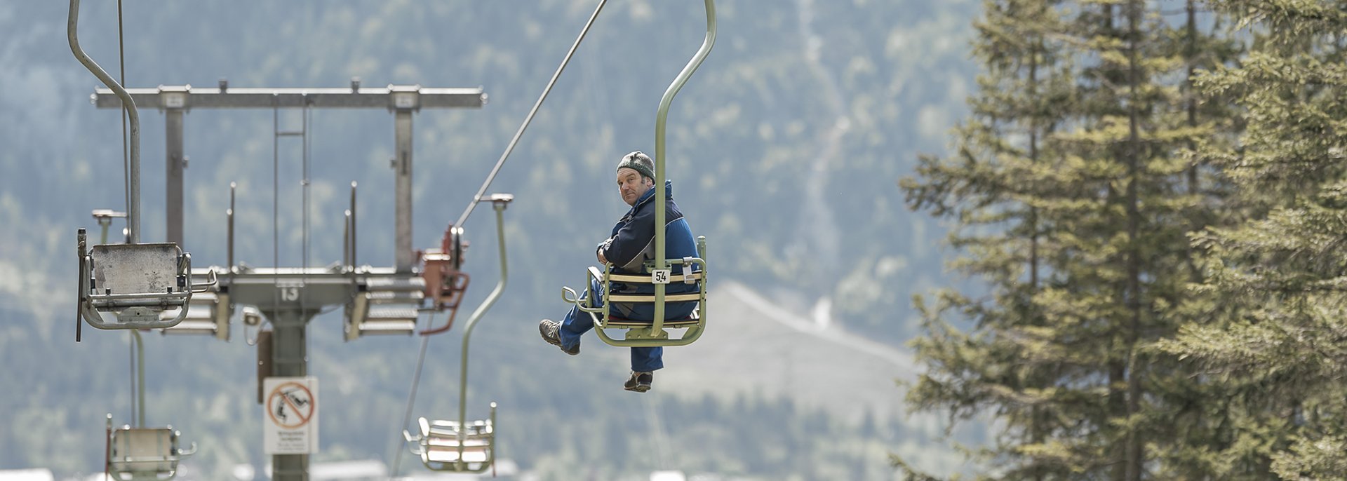 Eine Fahrt im Kranzberg-Sessellift mit Josef Kriner, © Philipp Gülland Eine Fahrt im Kranzberg-Sessellift mit Josef Kriner, © Philipp Gülland