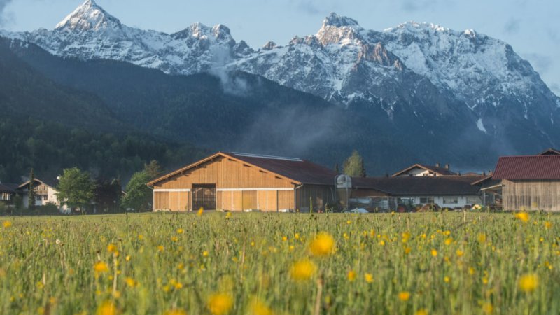 Der Hof der Familie Kramer in Krün, © Molkerei Berchtesgadener Land Der Hof der Familie Kramer in Krün, © Molkerei Berchtesgadener Land