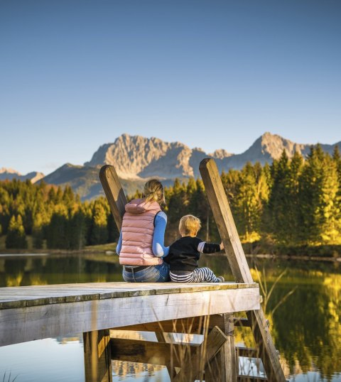 Naturerlebnisse für jung und alt - hier am Geroldsee, © Alpenwelt Karwendel | Paul Wolf