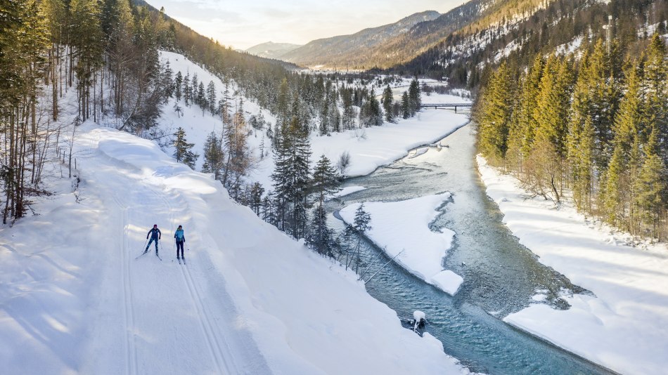 Langlaufen auf der Kanadaloipe, © Alpenwelt Karwendel | Oberbayern.de | Peter v. Felbert