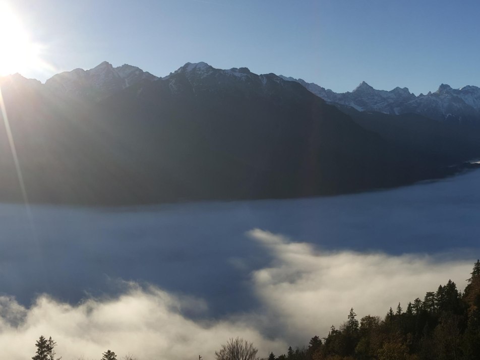 Blick auf das Isartal vom Krepelschrofen