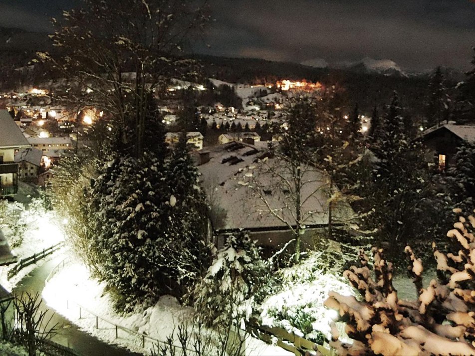 Aussicht Balkon Winter