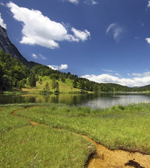 Ferchensee - glasklarer Badesee in Mittenwald, © Alpenwelt Karwendel | Rudolf Pohmann Ferchensee - glasklarer Badesee in Mittenwald, © Alpenwelt Karwendel | Rudolf Pohmann
