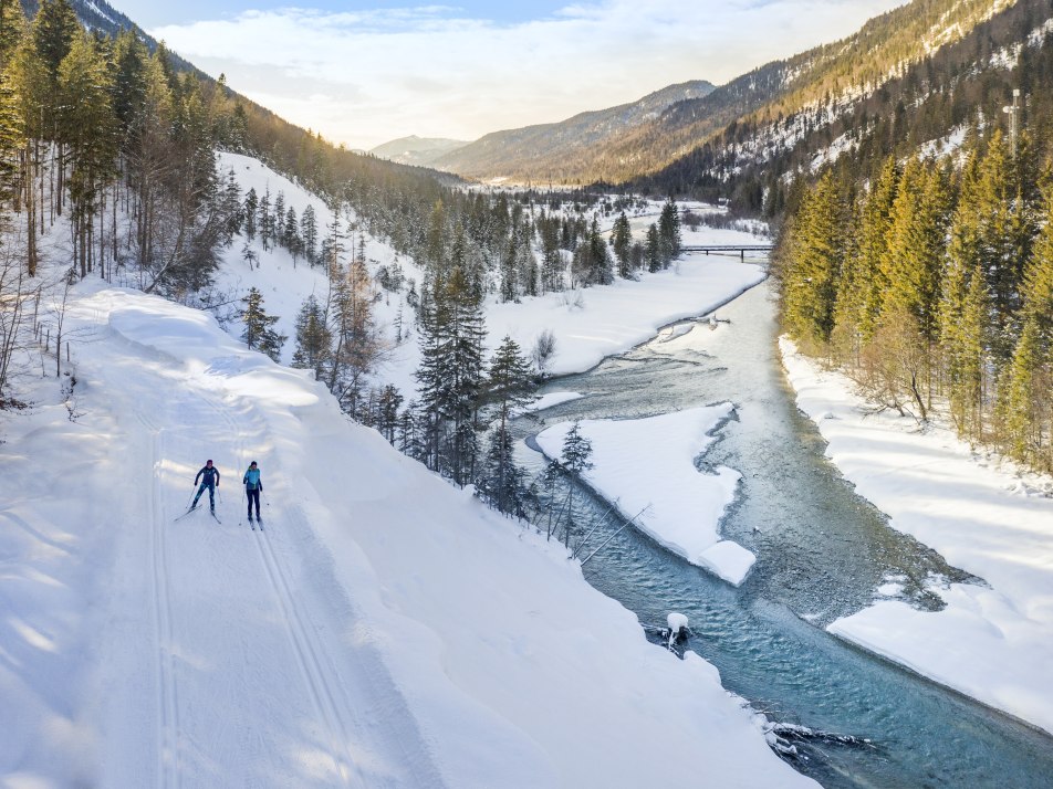 Langlaufen auf der Kanadaloipe, © Alpenwelt Karwendel | Oberbayern.de | Peter v. Felbert