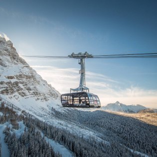 Die Gondel auf dem Weg zur Bergstation der Zugspitzbahn , © Bayerische Zugspitzbahn Bergbahnen AG | Max Prechtel 