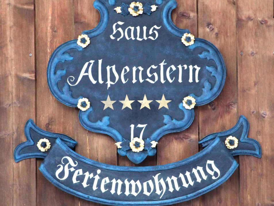 Alpenstern Schild