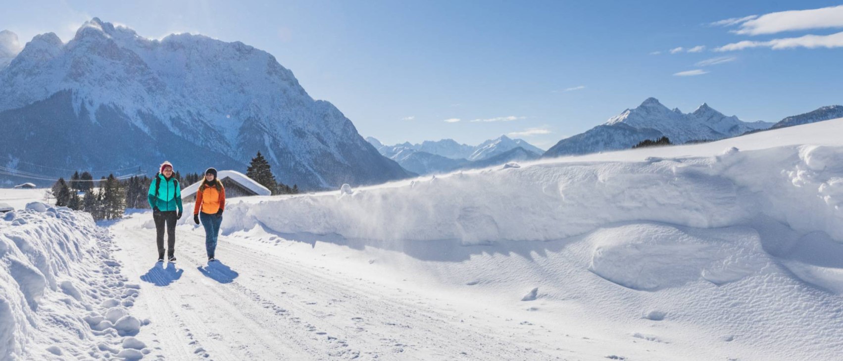 Winterwandern an den Buckelwiesen, © Alpenwelt Karwendel | Oberbayern.de | Peter v. Felbert