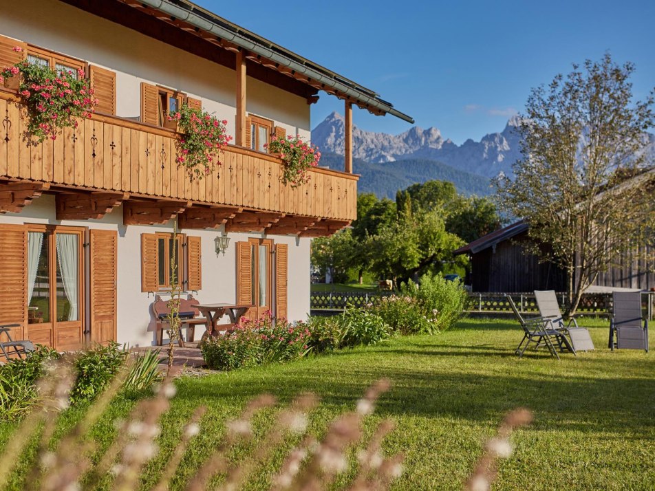 Gästehaus Wurmer Krün Blick auf Karwendel