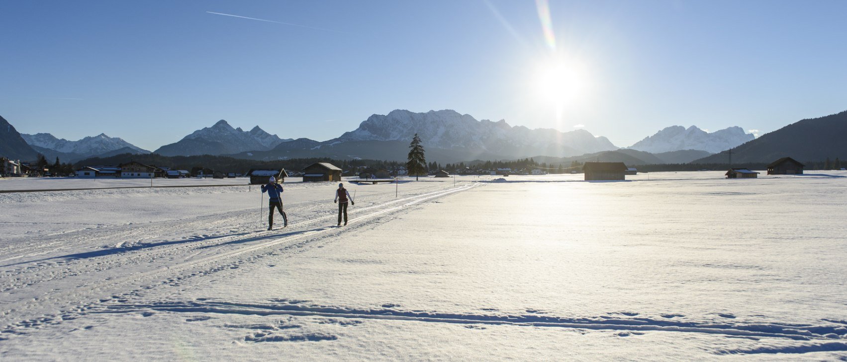 Langlauf zwischen Krün und Wallgau, © Alpenwelt Karwendel | Wolfgang Ehn