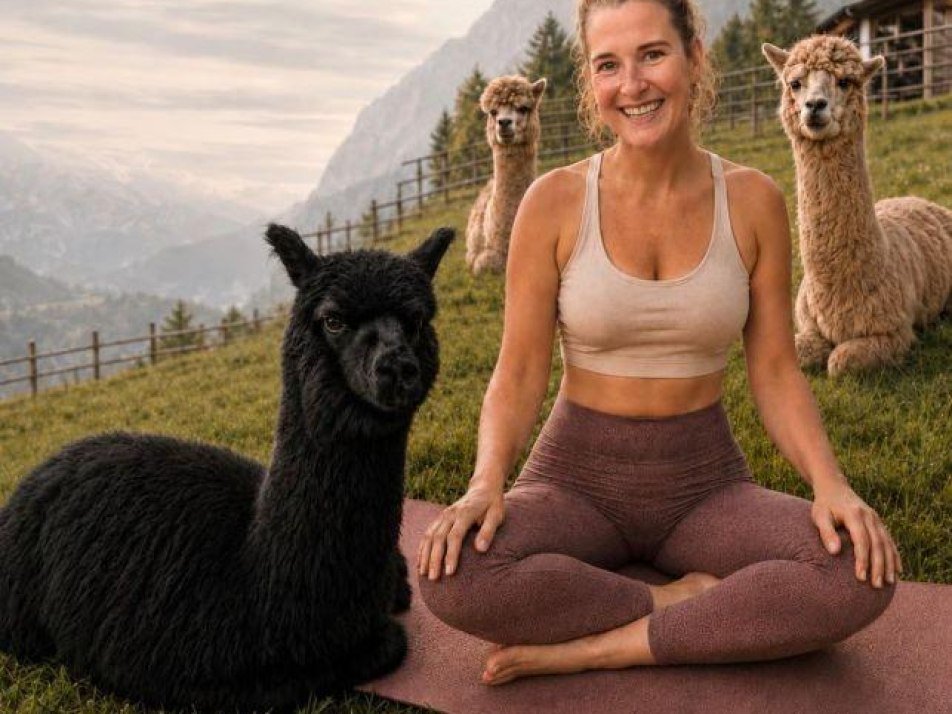 Alpaka-Yoga, © Anna Hauke Alpaka-Yoga, © Anna Hauke