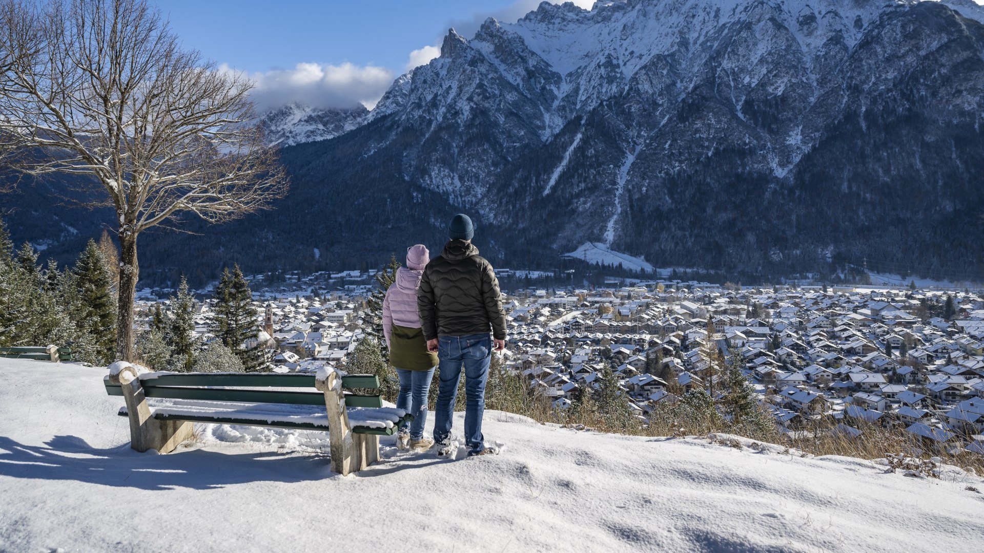 Aussichten über Mittenwald im Winter, © Alpenwelt Karwendel | Pierre Johne Aussichten über Mittenwald im Winter, © Alpenwelt Karwendel | Pierre Johne