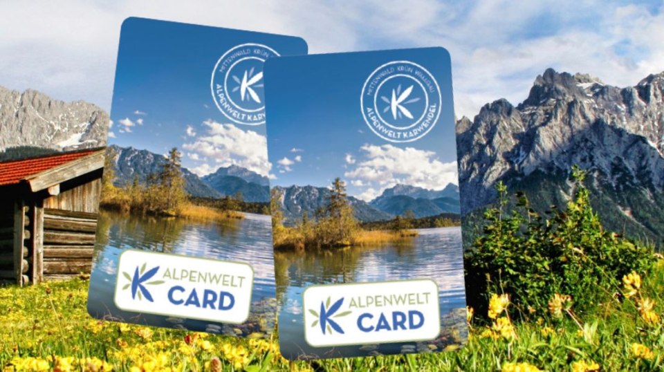 Mit der AlpenweltCard Gästekarte erhalten Sie viele Rabatte und kostenfreie Leistungen für Ihren Urlaub in Bayern., © Alpenwelt Karwendel | Wera Tuma