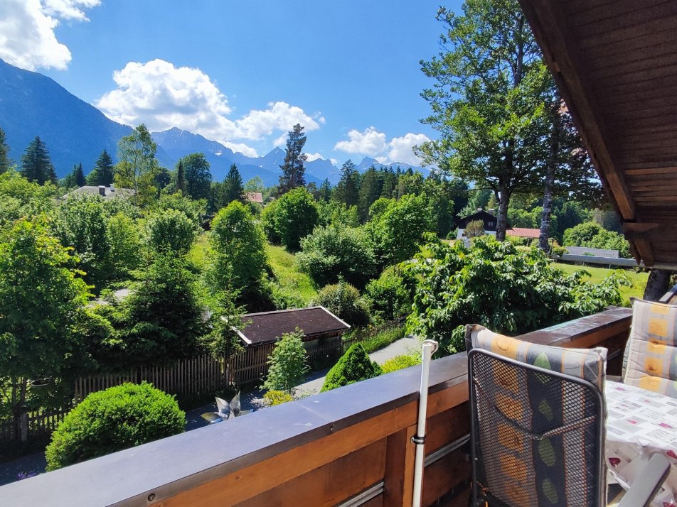 Blick vom Balkon Richtung Soiernn / Karwendel