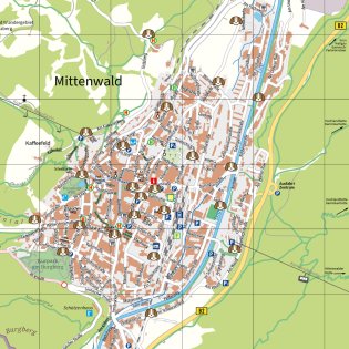 Ortsplan Mittenwald Hund, © Markt Mittenwald