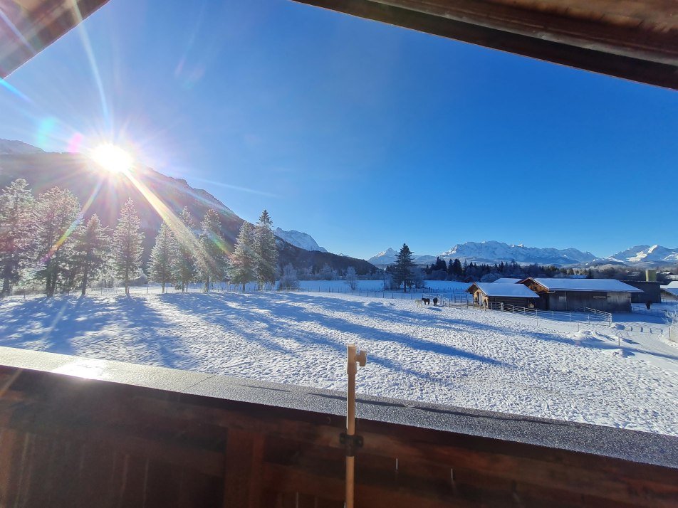 Blick vom Balkon, © Isarhof Blick vom Balkon, © Isarhof